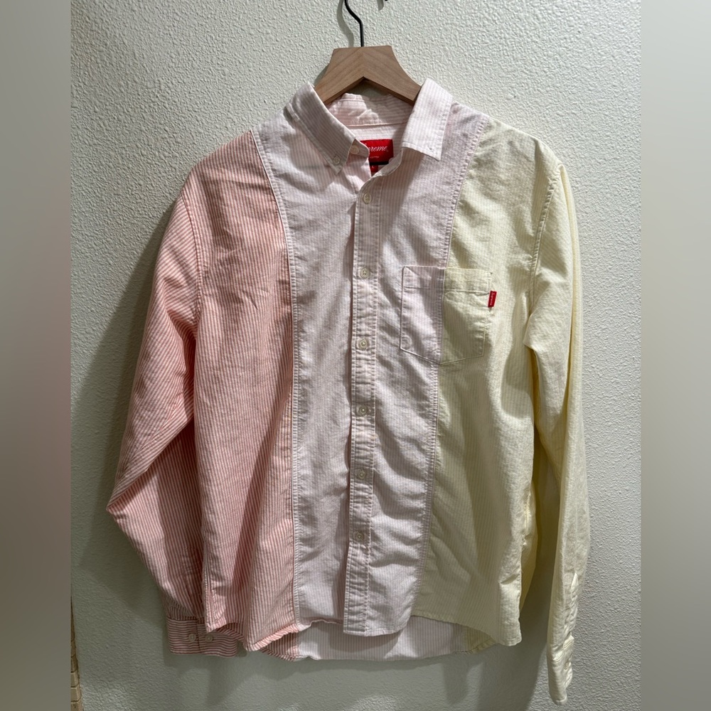 Supreme Oxford Orange Color Block Stripe L